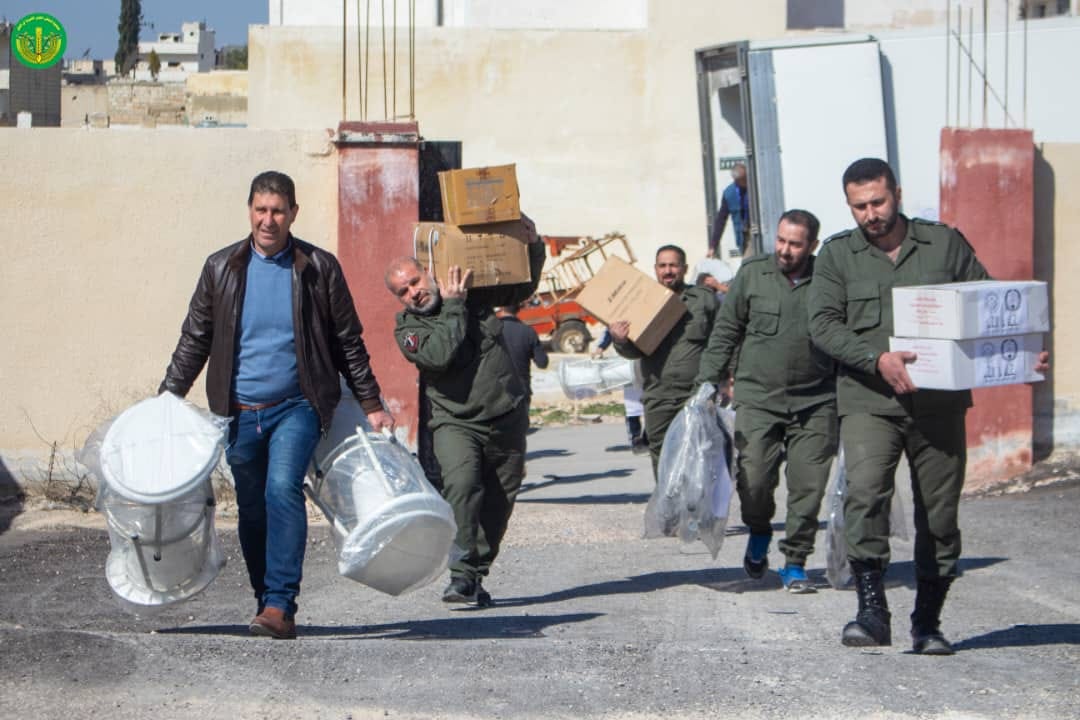 توجه الفريق الاغاثي لجمعية إنعاش الفقير في مدينة التل إلى محافظة إدلب